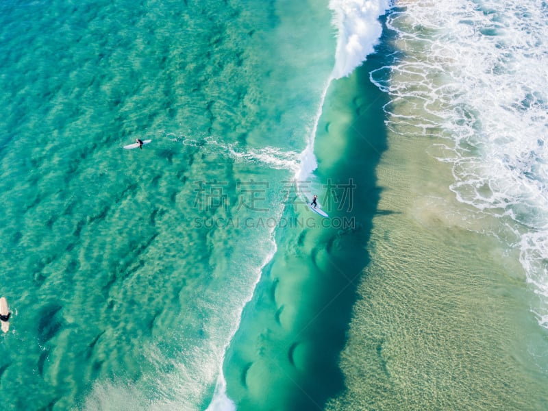 海滩,波浪,航拍视角,等,平衡折角灯,水,高视角,沙子,沙洲,夏天