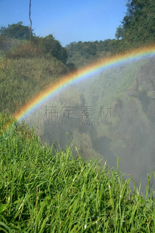 野生动物保护区,乌干达,墨奇桑瀑布,垂直画幅,野生动物,非洲,户外,草,北美,山谷