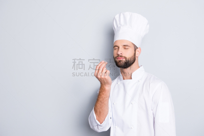 留白,白色,符号,标志,空的,肖像,衣服,主厨,挨着