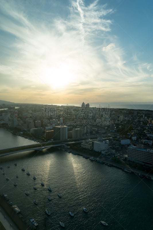 新泻县,都市风景,城市天文台,五个物体,日本,信浓川,城镇景观,垂直画幅,夜晚,无人