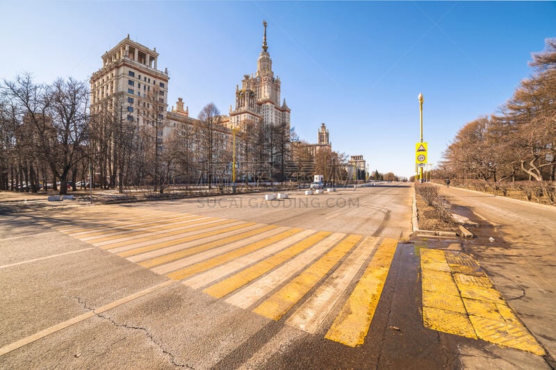 天空,校园,大学,莫斯科,春天,日光,在下面,州,mikhail lomonosov,林区