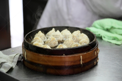 饺子,点心,馄饨,中式小笼包,水平画幅,特写,清新,蒸菜