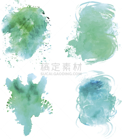 水鸭,矢量,纹理,抽象,水彩画,青绿色背景,绿松石色,玷污的,水彩画颜料,抽象背景