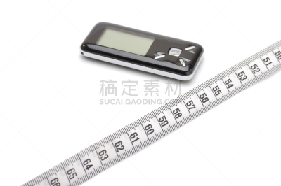 记步器,沃金市,卷尺,水平画幅,津贴,白色背景,健康保健,运动,生活方式