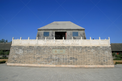 过去,天空,水平画幅,地形,墙,建筑工地,无人,蓝色,建筑外部