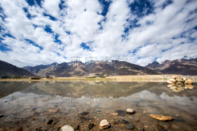 赞斯卡,风景,风,珊瑚色,水平画幅,山,雪,喜马拉雅山脉,查谟和克什米尔,户外