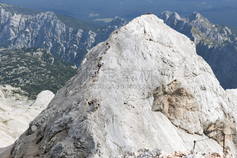 julian alps,斯洛文尼亚,在上面,特里格拉夫国家公园,戈雷尼,水平画幅,户外,运动,山,阿尔卑斯山脉