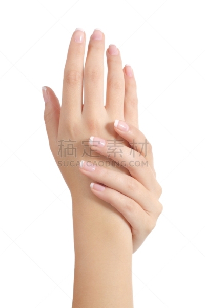 法式美甲,美,完美,女人,手,护手霜,垂直画幅,青少年,指甲,化妆用品