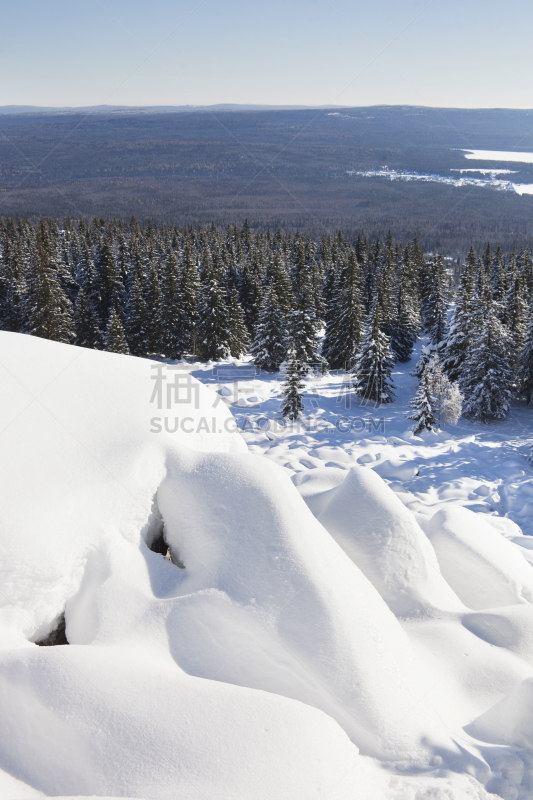 雪堆,冬天,地形,山脉,森林,乌拉尔联邦管区,垂直画幅,美,山,雪