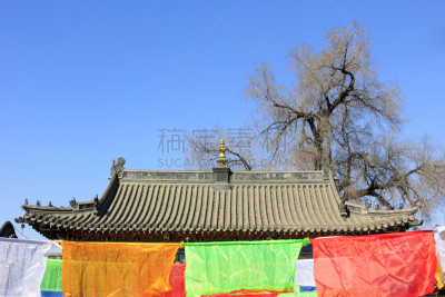 寺庙,彩色图片,丝绸,特写,纺织品,山脊,纪念碑,天空,禅宗,古董