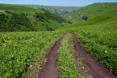 夏天,山脉,路,格劳斯格劳克纳山,毕底,天空,泥土,草,石头,山脊
