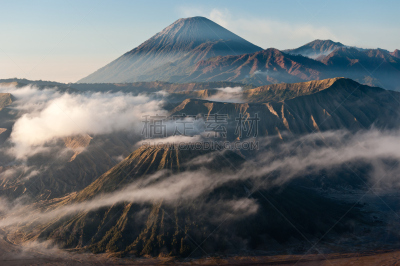 火山,婆罗摩火山,爪哇,印度尼西亚,东,巴杜尔山,灵性,沙子,日惹特区,早晨