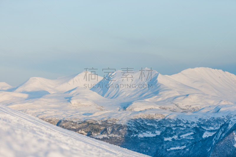 挪威,雪,山,侧面视角,高对比度,旅途,雪板,热情,华贵,顶部