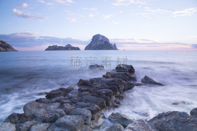 伊比沙岛,岛,海滩,海湾,德霍特海湾,自然,水平画幅,地形,岩石,无人