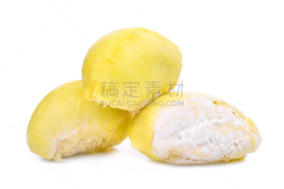 榴莲,水果,白色背景,分离着色,热带水果,黄色,罗勇,臭,丁字裤,荆棘
