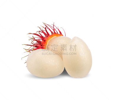 红毛丹,分离着色,背景分离,白色,亚洲,自然,红色,泰国食品,食品,泰国