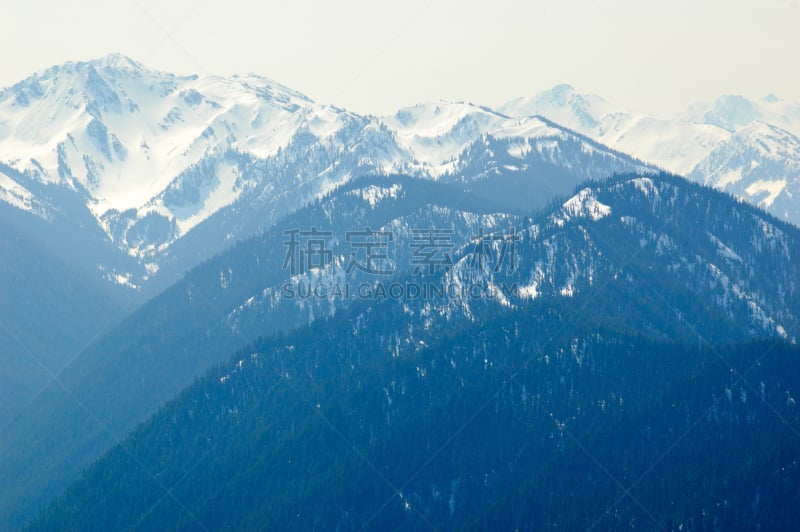 雪山,山脉,奥林匹克山脉,水平画幅,雪,无人,国际生物圈保护区,户外,飓风山脊,奥林匹克山