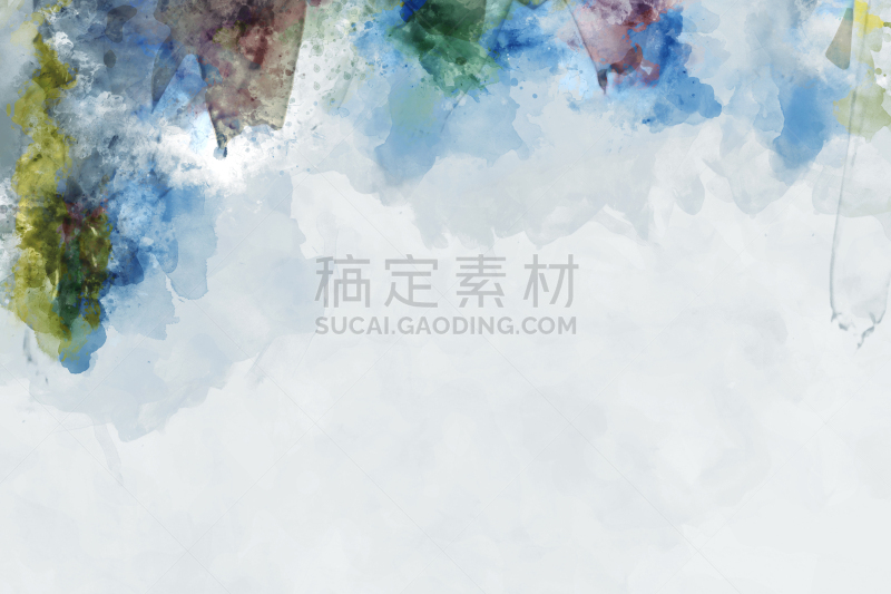 水彩画。抽象「ポリフォ二ーF4−1」