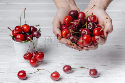清新,樱桃,概念,健康食物,刺针樱桃树木,即食食品,水平画幅,无人,波兰,小吃