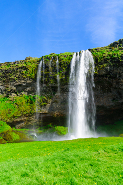 seljalandsfoss waterfall,南,冰岛国,草,著名景点,流水,河流,自然现象,瀑布,岩石
