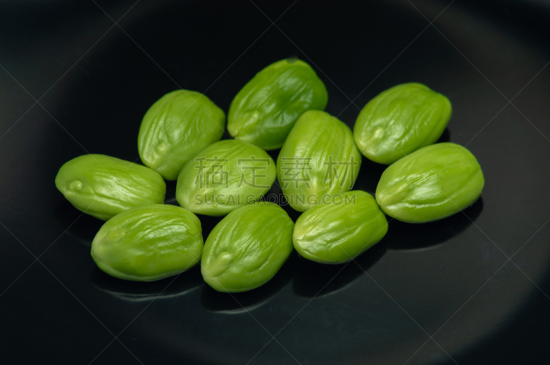印度尼西亚,豆,组物体,分离着色,黑色背景,农业,蔬菜,清新,一个物体,香料