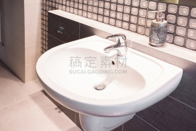特写,瓷器,水槽,褐色,新的,浴室,水平画幅,别墅,无人,卫生间