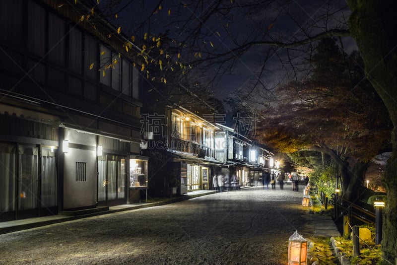 茶馆,夜晚,街道,风景,石川辽,金泽,美,公园,里山,外立面