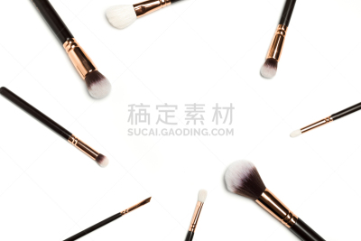 扑面粉,化妆刷,化妆用品,商品,白色背景,画笔,彩妆,分离着色,布置,覆盖