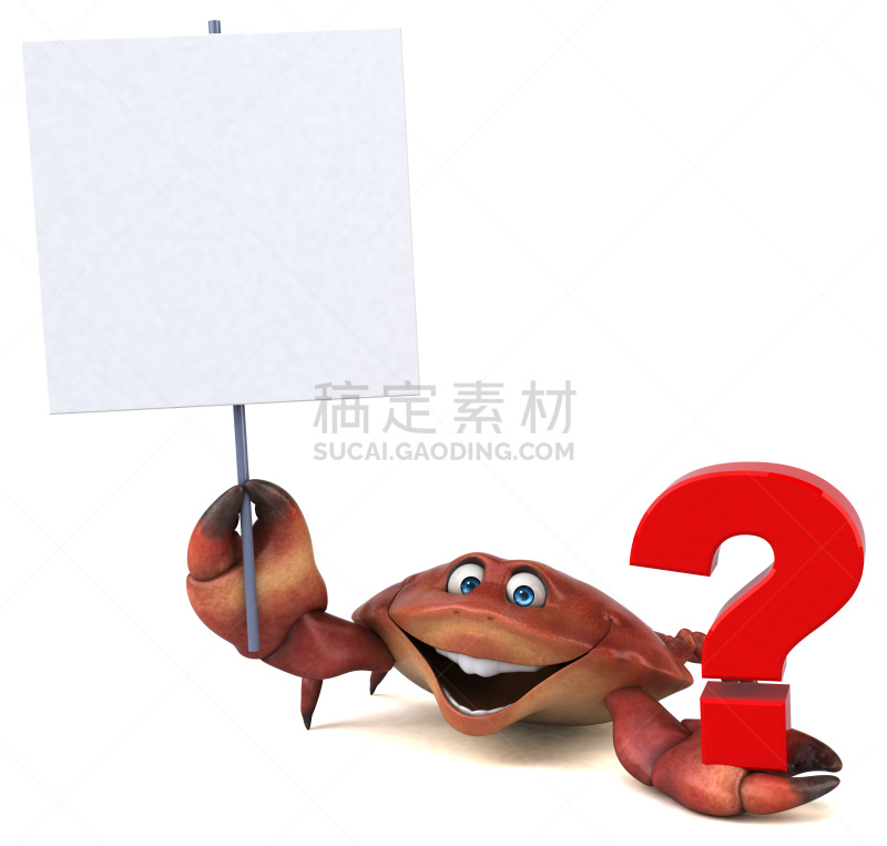 Fun crab - 3D Illustration