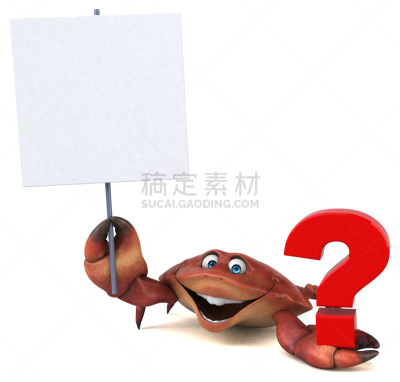 Fun crab - 3D Illustration