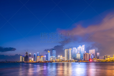 夜晚,青岛,俄亥俄河,水,天空,美,水平画幅,无人,古老的,户外