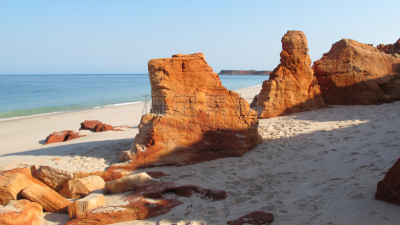 cape leveque,西澳大利亚,自然,半岛,水平画幅,沙子,无人,蓝色,方向,海洋