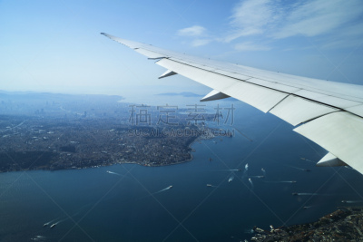 伊斯坦布尔,飞机,马尔马拉海,天空,美,风,水平画幅,都市风景,飞,运输
