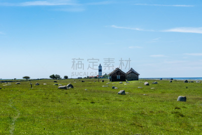 奥兰,逃避现实,绍森德,oland桥,灯塔楼,水,天空,水平画幅,无人,夏天