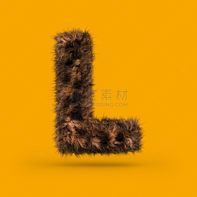 信函,三维图形,毛绒绒,毛皮,字体,里拉符号,纹理效果,背景分离,字母,野生动物