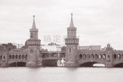 柏林,施普河,桥,水平画幅,建筑,无人,建筑外部,阶调图片,摄影