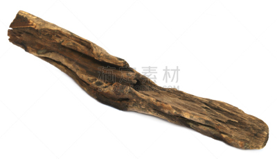 浮木,自然,褐色,水平画幅,风化的,无人,白色背景,背景分离,草,影棚拍摄