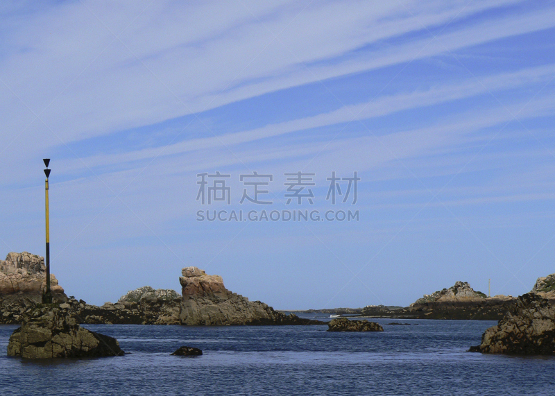 布列塔尼,跟踪标记,自然,水平画幅,岩石,无人,风景,岩层,户外,海洋