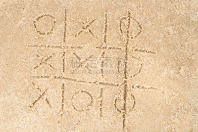 井字游戏,绘画插图,沙子,水平画幅,进行中,无人,十字形,符号,夏天,特写