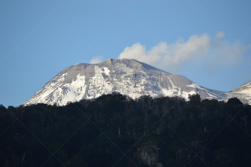 特拉华,自然,南美,旅游目的地,水平画幅,雪,无人,户外,徒步旅行,火山