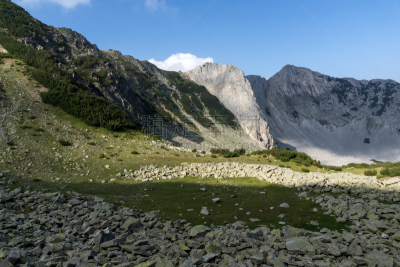 山,岩石,风景,阴影,班斯科,皮林山脉,水,休闲活动,水平画幅,无人
