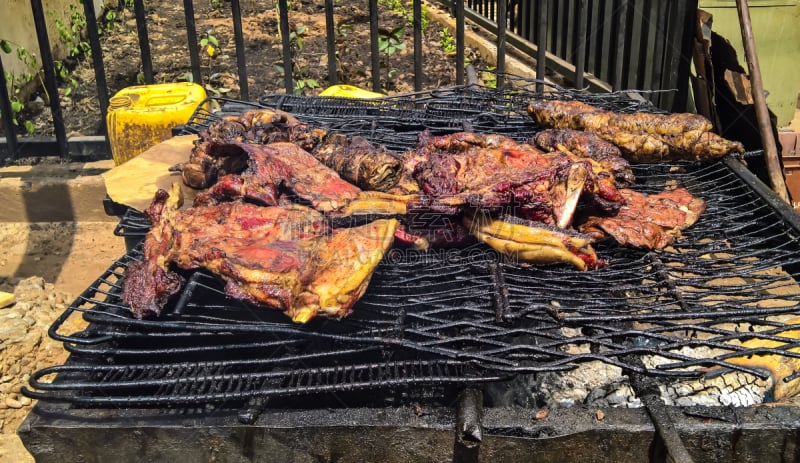 格子烤肉,尼日尔,肉,街头食品,特写,尼亚美,接力赛,看风景,传统,热