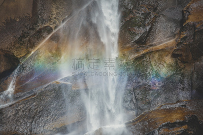 加利福尼亚,加利福尼亚内华达山脉,美国,风景,优山美地迷雾小道,麦瑟德河,小路,河流,瀑布,岩石