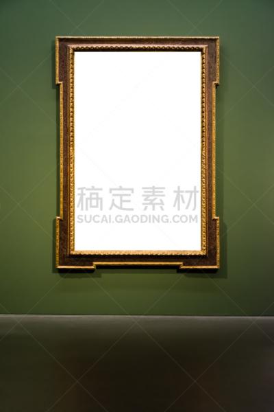 画廊,式样,分离着色,墙,白色,黑色,绿色,华丽的,边框,垂直画幅