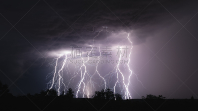 巨大的,水,天空,暴风雨,气候,夜晚,夏天,气候与心情,电源,雨