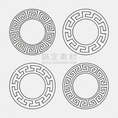 边框,圆形,矢量,数字4,迷宫游戏,华丽的,请柬,线条,贺卡,几何形状