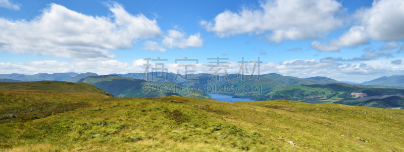 乌兹渥特湖,亚瑟王,扫雪车,高巴罗岩,星期日峭壁,哈林菲尔山,斯基多峰,坎布里亚,国家公园,水平画幅