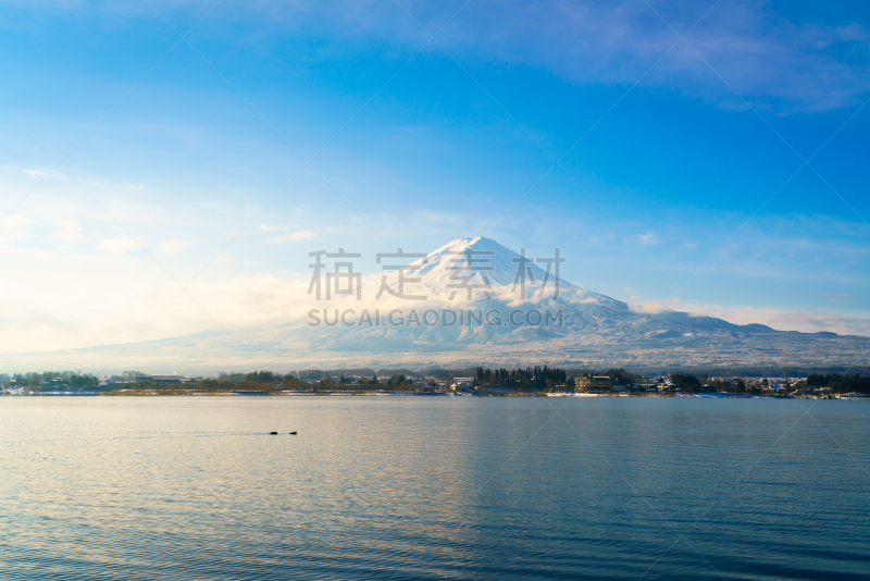 河口湖,富士山,看风景,富士河口湖,自然,天空,旅游目的地,水平画幅,雪,无人