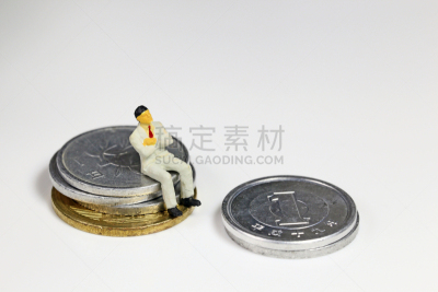 小的,男商人,日本,留白,水平画幅,白色背景,人,塑胶,仅男人,仅成年人