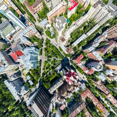 路,航拍视角,都市风景,房屋,建筑外部,河滨县,日落林荫大道,直升机拍摄,天空,高视角